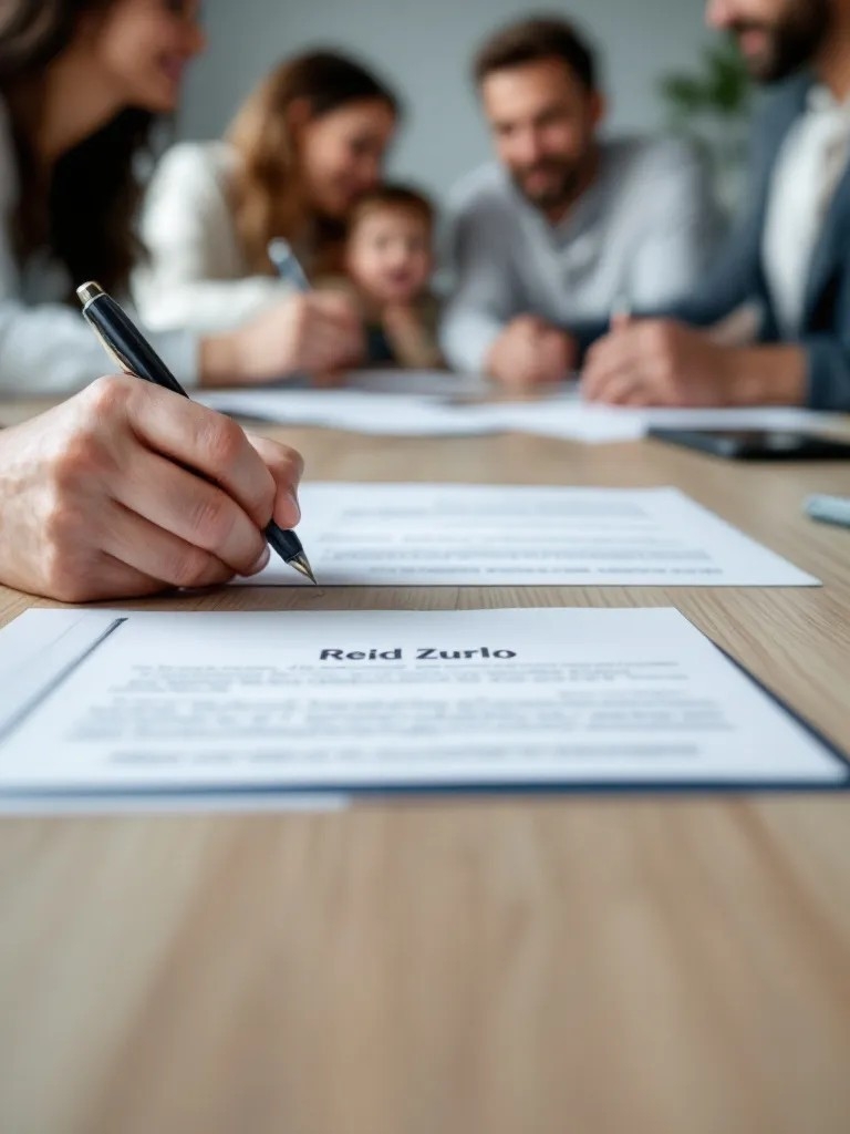 Healthcare proxy and power of attorney being notarized